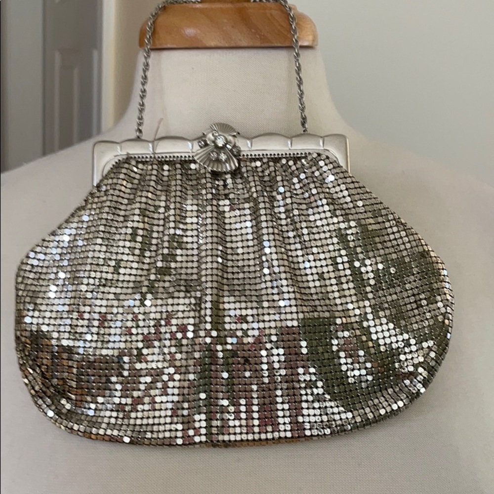 Vintage metal mesh evening bag